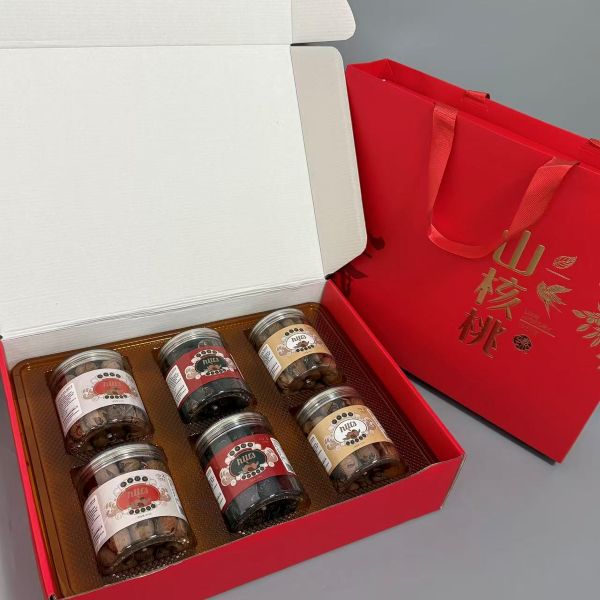 礼盒|特大山核桃礼盒（三种口味各2罐）|218g*6罐|1盒|次日配送
